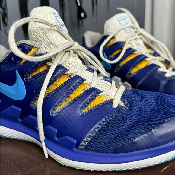 Nike Court Air Zoom Vapor X 'Blue Yellow White. - Picture 10 of 10